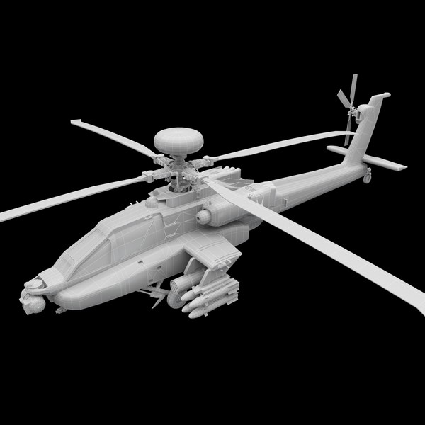 helicopter ah-64 apache 3d model - AH-64 Apache by Stubborn3D